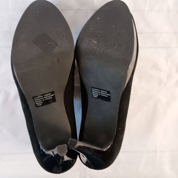 Style & Co Webb Black Suede Leather Booties Size 10 High Heel Ankle Boots - Picture 2 of 8